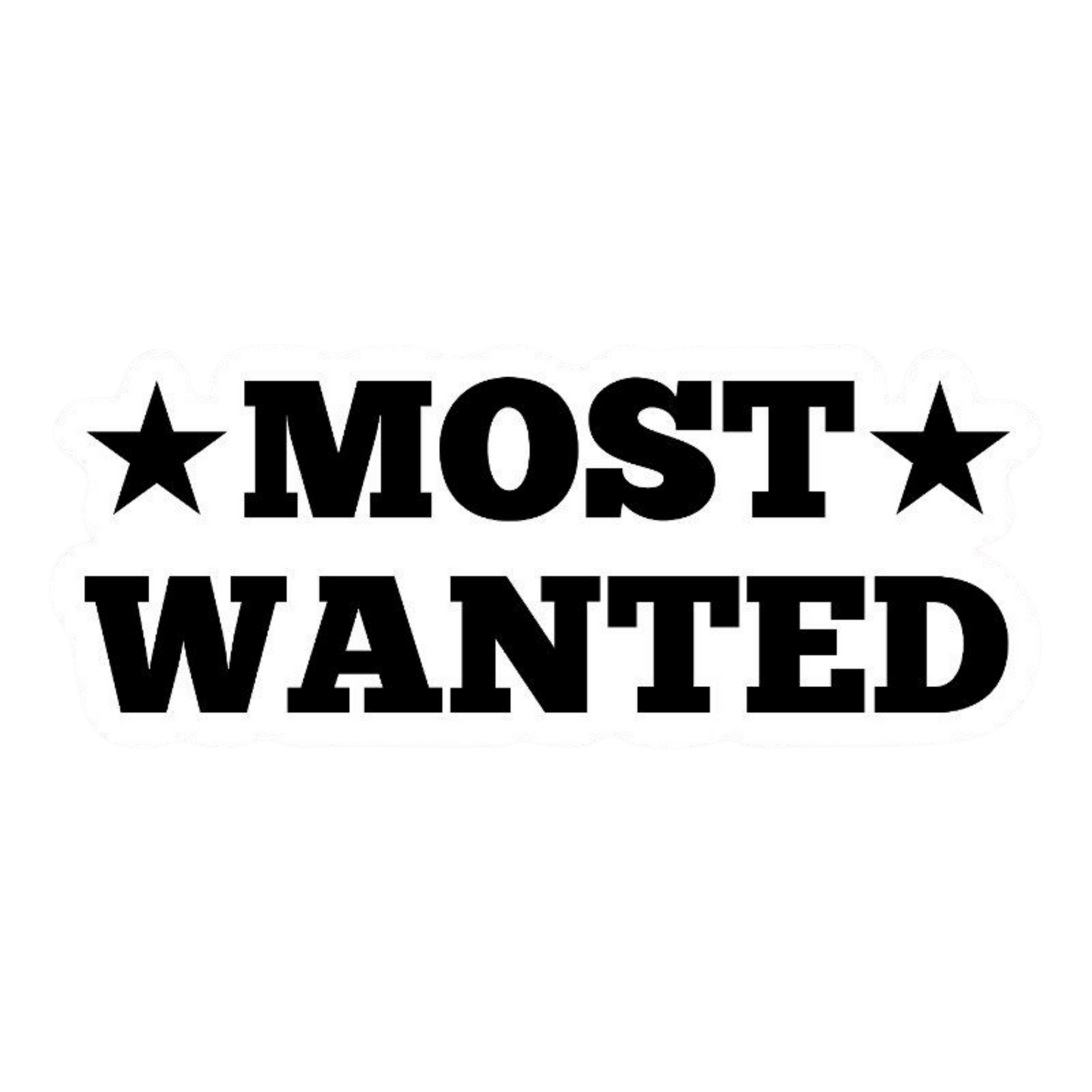 Most Wanted Stars Vinyl Sticker | Moto Sticker BD