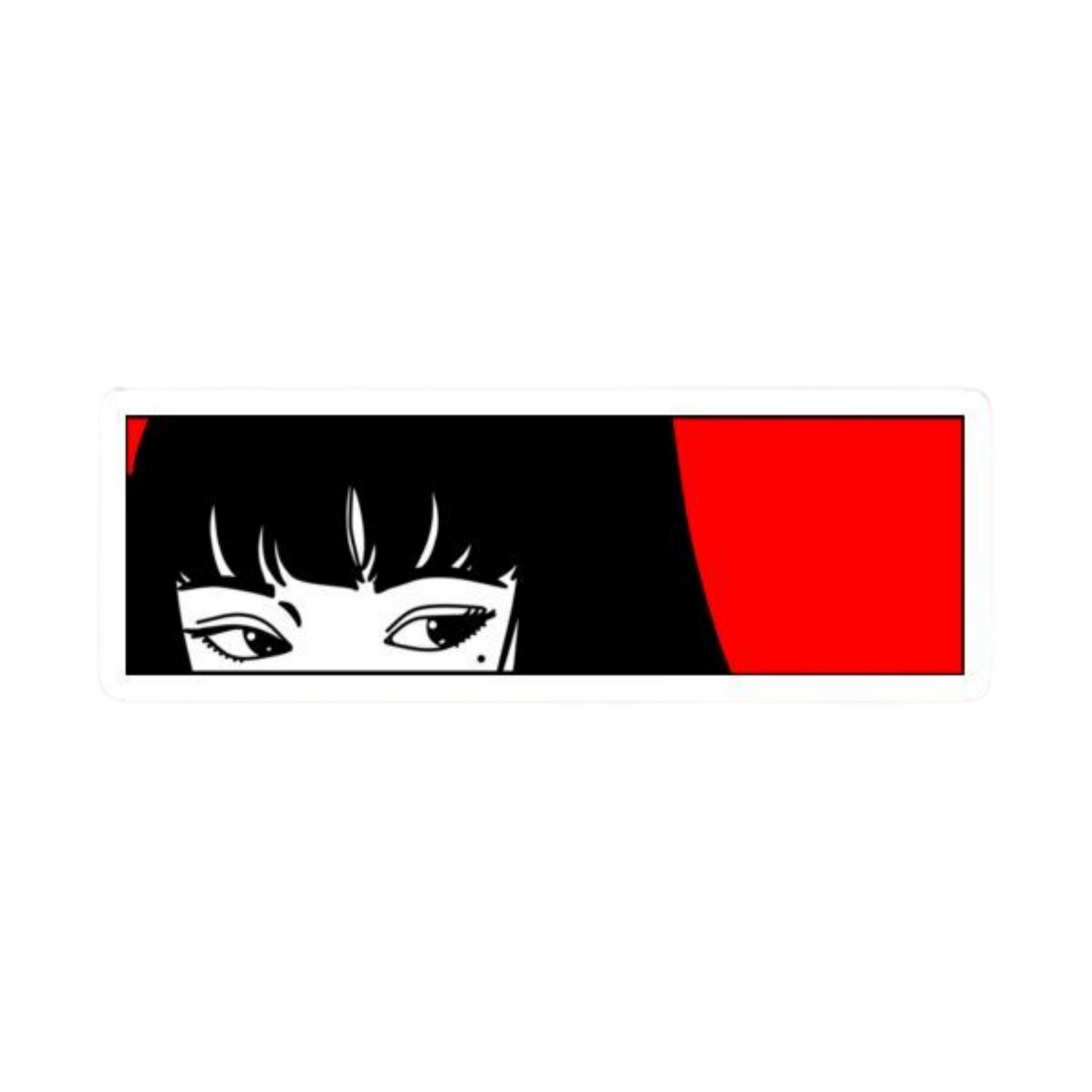 Tomie Junji Ito Anime Eye Peeker Car Bumper Vinyl Sticker | Moto Sticker BD