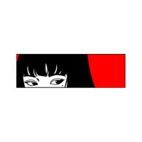 Tomie Junji Ito Anime Eye Peeker Car Bumper Vinyl Sticker | Moto Sticker BD