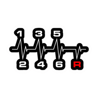 6-Speed Gear Heartbeat Vinyl Sticker | Moto Sticker BD