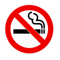 No Smoking Sign Vinyl Sticker | Moto Sticker BD