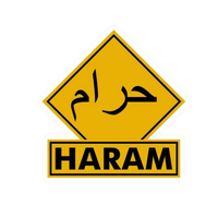 Haram English and Arabic ISLAMIC Vinyl Sticker | Moto Sticker BD