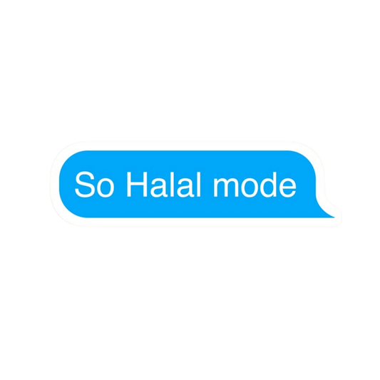Go Halal Mode Typography ISLAMIC Vinyl Sticker | Moto Sticker BD