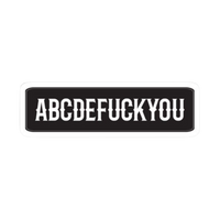 ABCDEFU*CKYOU Car Bumper Vinyl Sticker | Moto Sticker BD