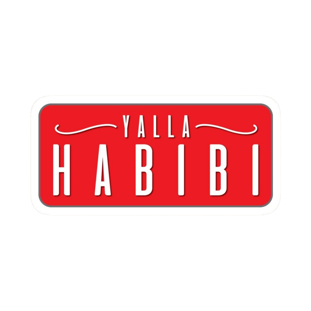 Yalla Habibi Typography Vinyl Sticker | Moto Sticker BD