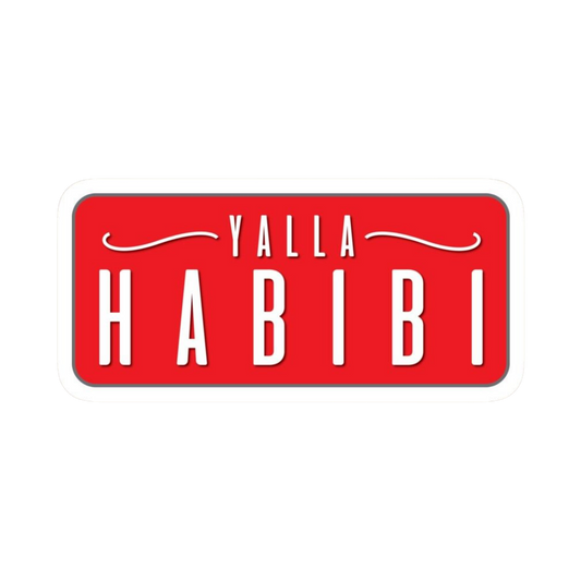 Yalla Habibi Typography Vinyl Sticker | Moto Sticker BD