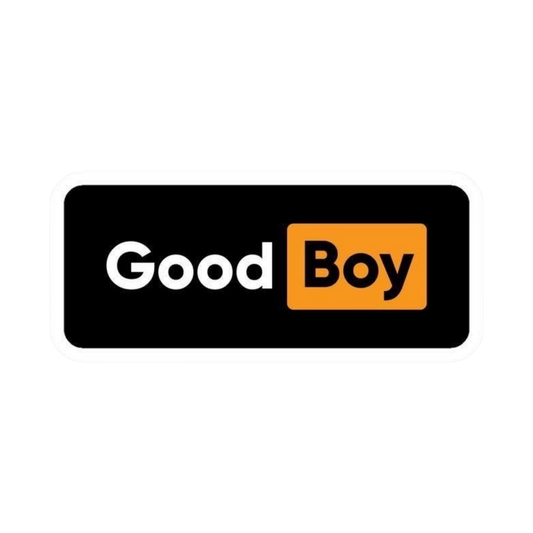 Good Boy Logo Parody Car Bumper Vinyl Sticker | Moto Sticker BD
