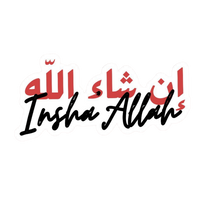 In Sha Allah Arabic and English Script ISLAMIC Vinyl Sticker | Moto Sticker BD