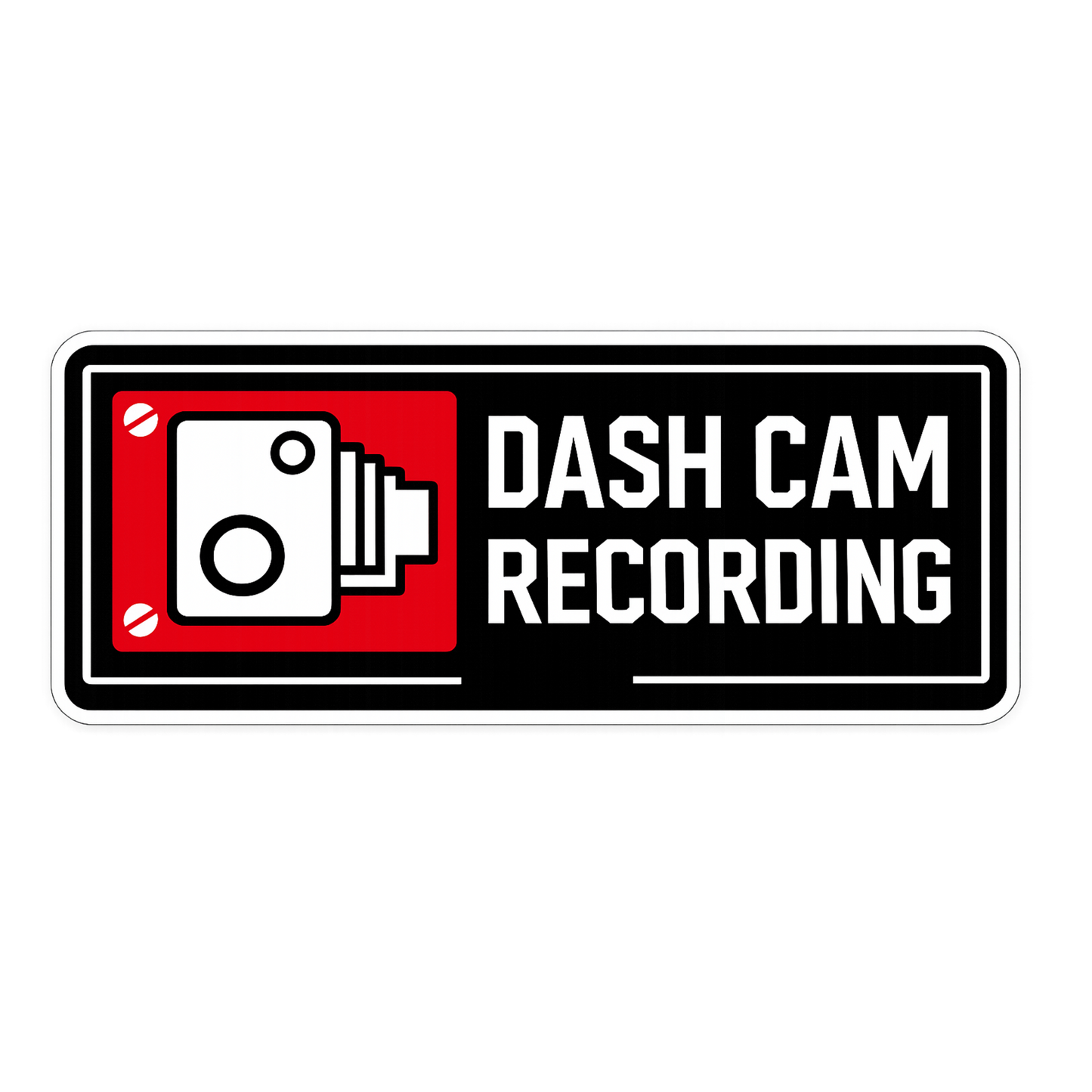 Dash Cam Recording Safety Warning Car Bumper Vinyl Sticker | Moto Sticker BD