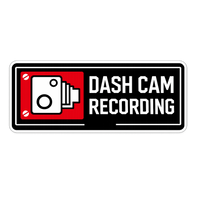 Dash Cam Recording Safety Warning Car Bumper Vinyl Sticker | Moto Sticker BD