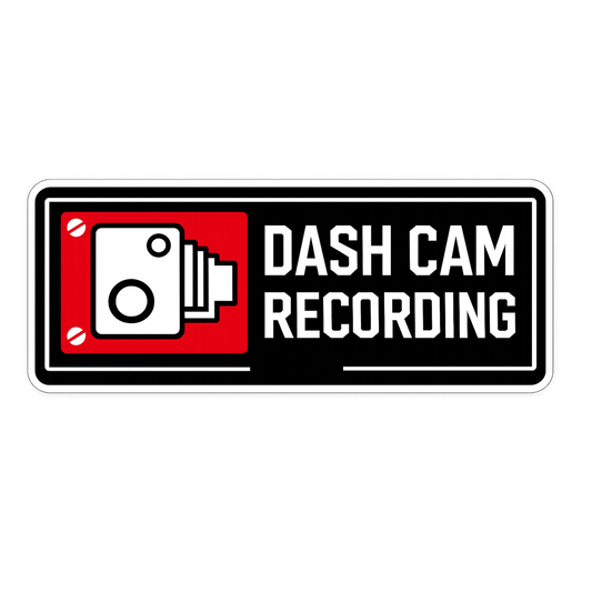 Dash Cam Recording Safety Warning Car Bumper Vinyl Sticker | Moto Sticker BD