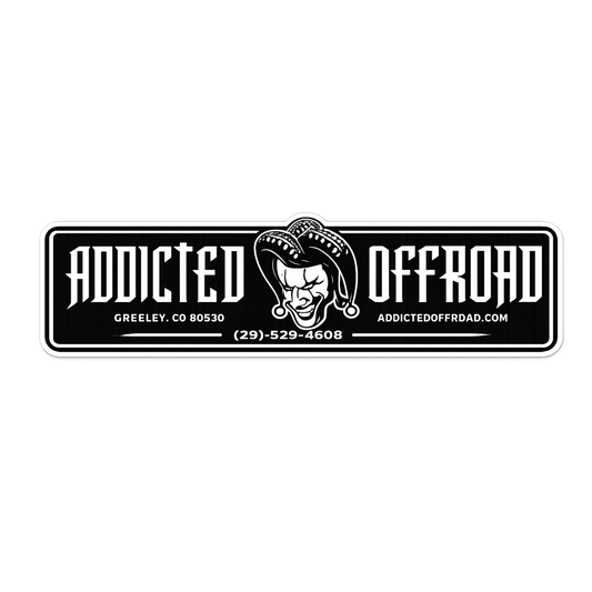 Addicted Offroad Jester Graphic Car Bumper Vinyl Sticker | Moto Sticker BD