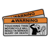 Warning Touching This Motorcycle Vinyl Sticker | Moto Sticker BD