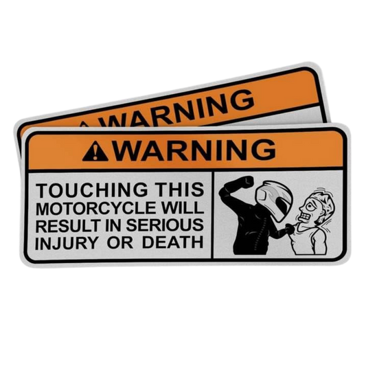 Warning Touching This Motorcycle Vinyl Sticker | Moto Sticker BD