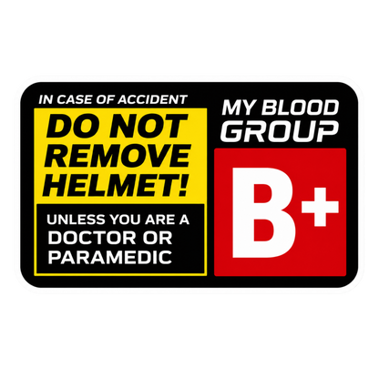 Emergency Helmet Safety Sticker | Waterproof Vinyl Decal