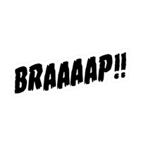 Black BRAAAP!! Grunge Vinyl Sticker | Moto Sticker BD