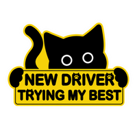 New Driver Trying My Best – Funny Car Bumper Vinyl Sticker | Moto Sticker BD