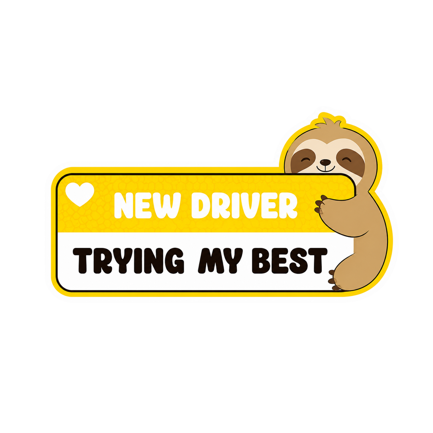 New Driver Trying My Best Car Bumper Vinyl Sticker | Moto Sticker BD