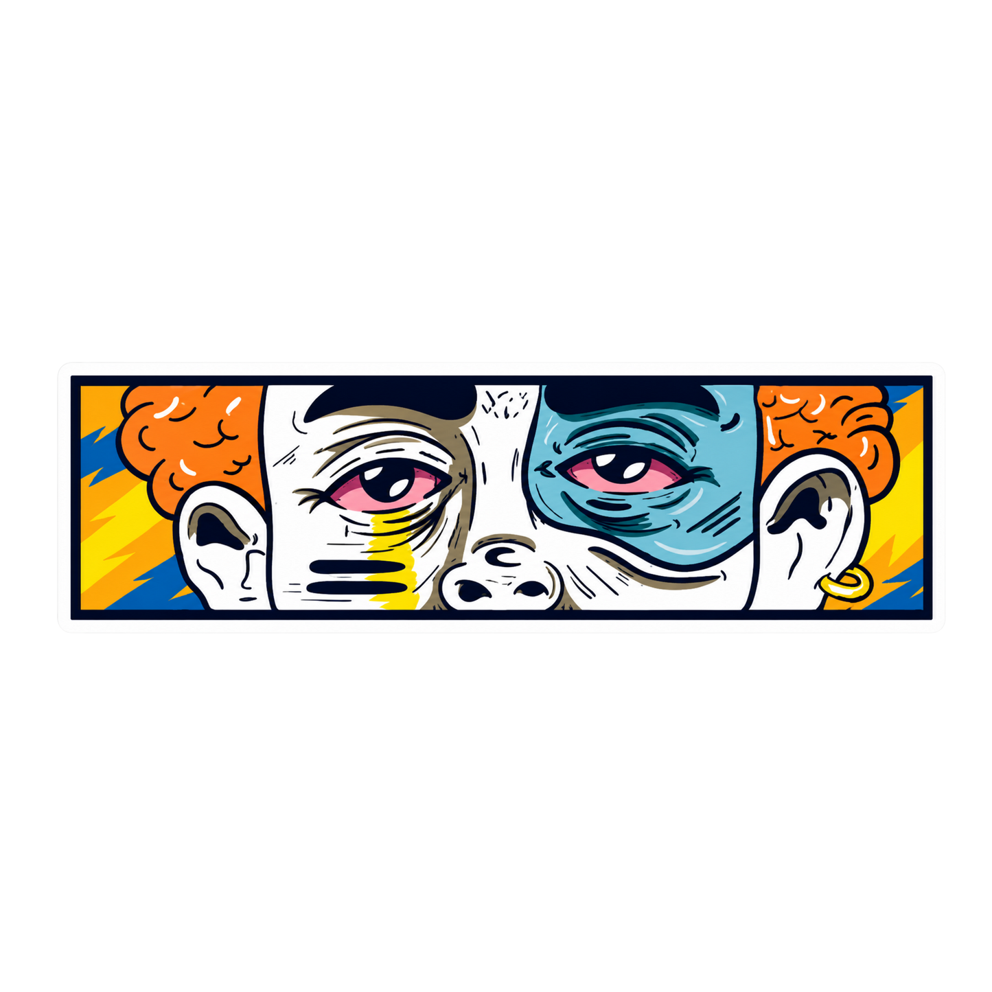Pop Art Trippy Eyes Graphic Car Bumper Vinyl Sticker | Moto Sticker BD