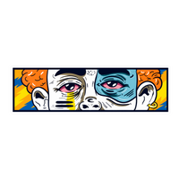 Pop Art Trippy Eyes Graphic Car Bumper Vinyl Sticker | Moto Sticker BD