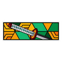Demon Slayer Giyu Tomioka Katana Sword Car Bumper Vinyl Sticker | Moto Sticker BD