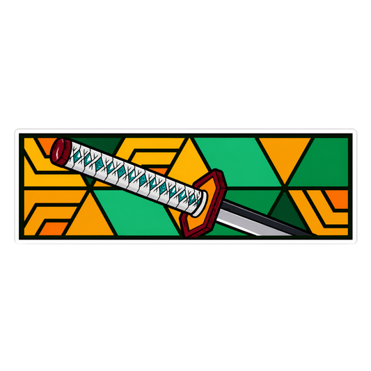 Demon Slayer Giyu Tomioka Katana Sword Car Bumper Vinyl Sticker | Moto Sticker BD