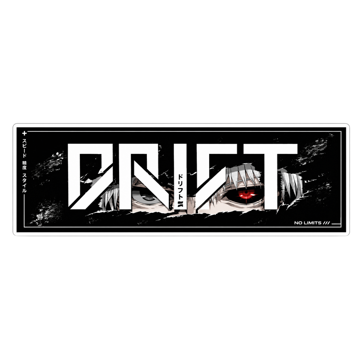 Tokyo Ghoul Ken Kaneki Drift Eyes Graphic Car Bumper Vinyl Sticker | Moto Sticker BD