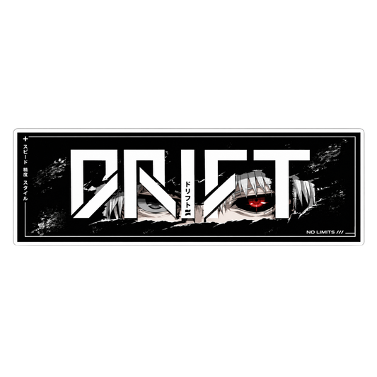 Tokyo Ghoul Ken Kaneki Drift Eyes Graphic Car Bumper Vinyl Sticker | Moto Sticker BD
