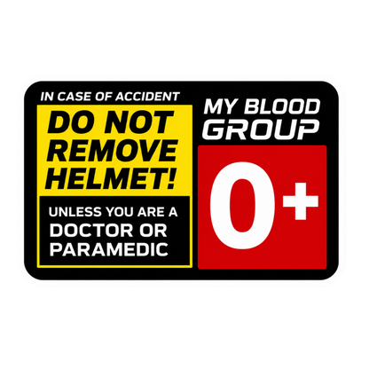 Emergency Helmet Safety Sticker | Waterproof Vinyl Decal