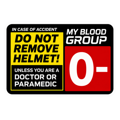 Emergency Helmet Safety Sticker | Waterproof Vinyl Decal