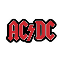 AC DC Red Band Logo Vinyl Sticker | Moto Sticker BD