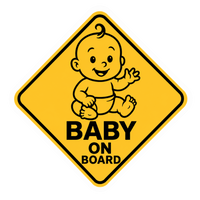 Baby On Board Diamond Warning Vinyl Sticker | Moto Sticker BD