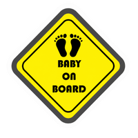 Baby On Board Footprints Warning Vinyl Sticker | Moto Sticker BD