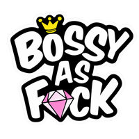 Bossy As Fck Crown Lady Biker Vinyl Sticker | Moto Sticker BD