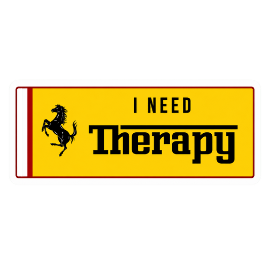 I Need Therapy Car Bumper Vinyl Sticker | Moto Sticker BD