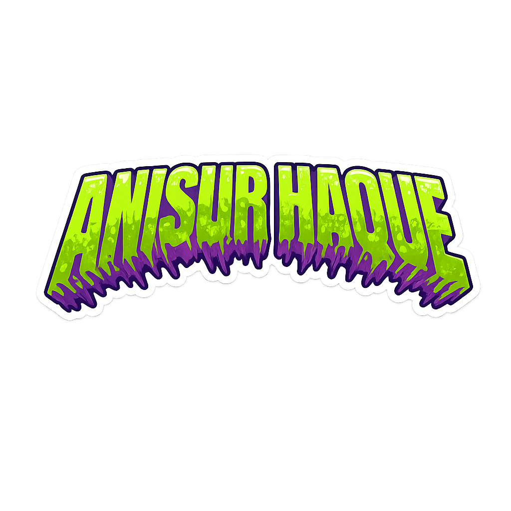 Slime Horror Name Sticker | Custom (2 Pcs) Premium Waterproof Vinyl Decal