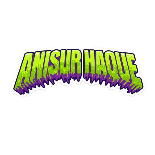 Slime Horror Name Sticker | Custom (2 Pcs) Premium Waterproof Vinyl Decal