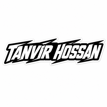 Custom Name Sticker (2 Pcs) for Bike, Helmet & More | Waterproof Vinyl Decal