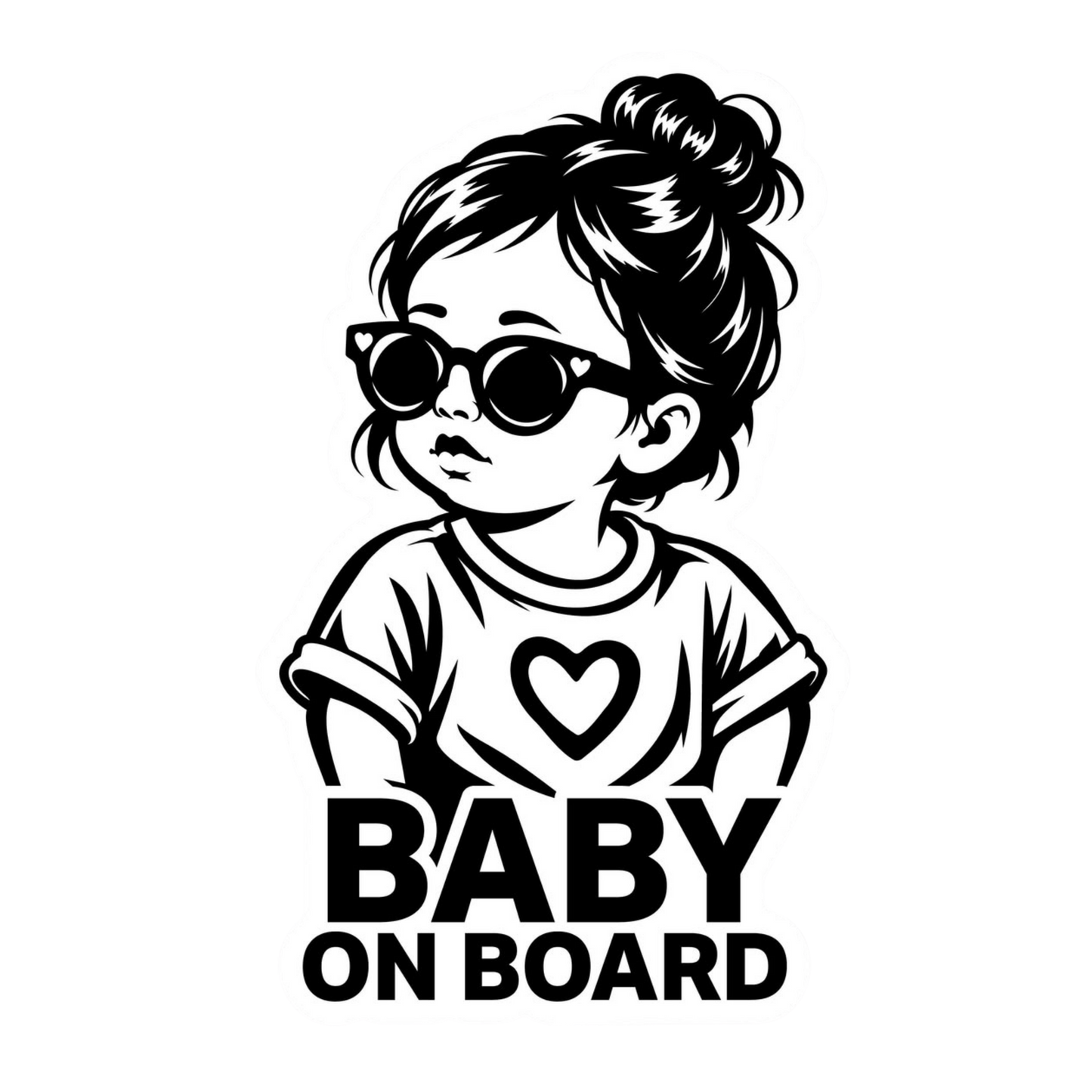 Cool Baby Girl On Board Vinyl Sticker | Moto Sticker BD