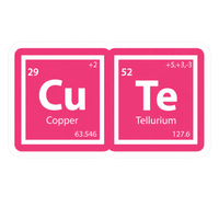 Cutie Periodic Table Lady Biker Vinyl Sticker | Moto Sticker BD