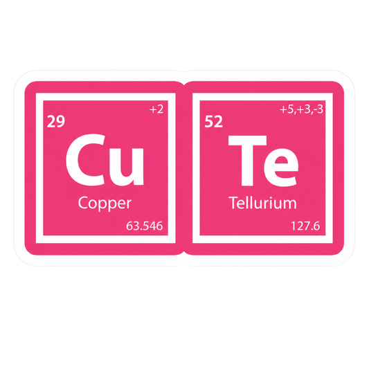 Cutie Periodic Table Lady Biker Vinyl Sticker | Moto Sticker BD