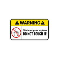 Do Not Touch Warning Car Bumper Vinyl Sticker | Moto Sticker BD