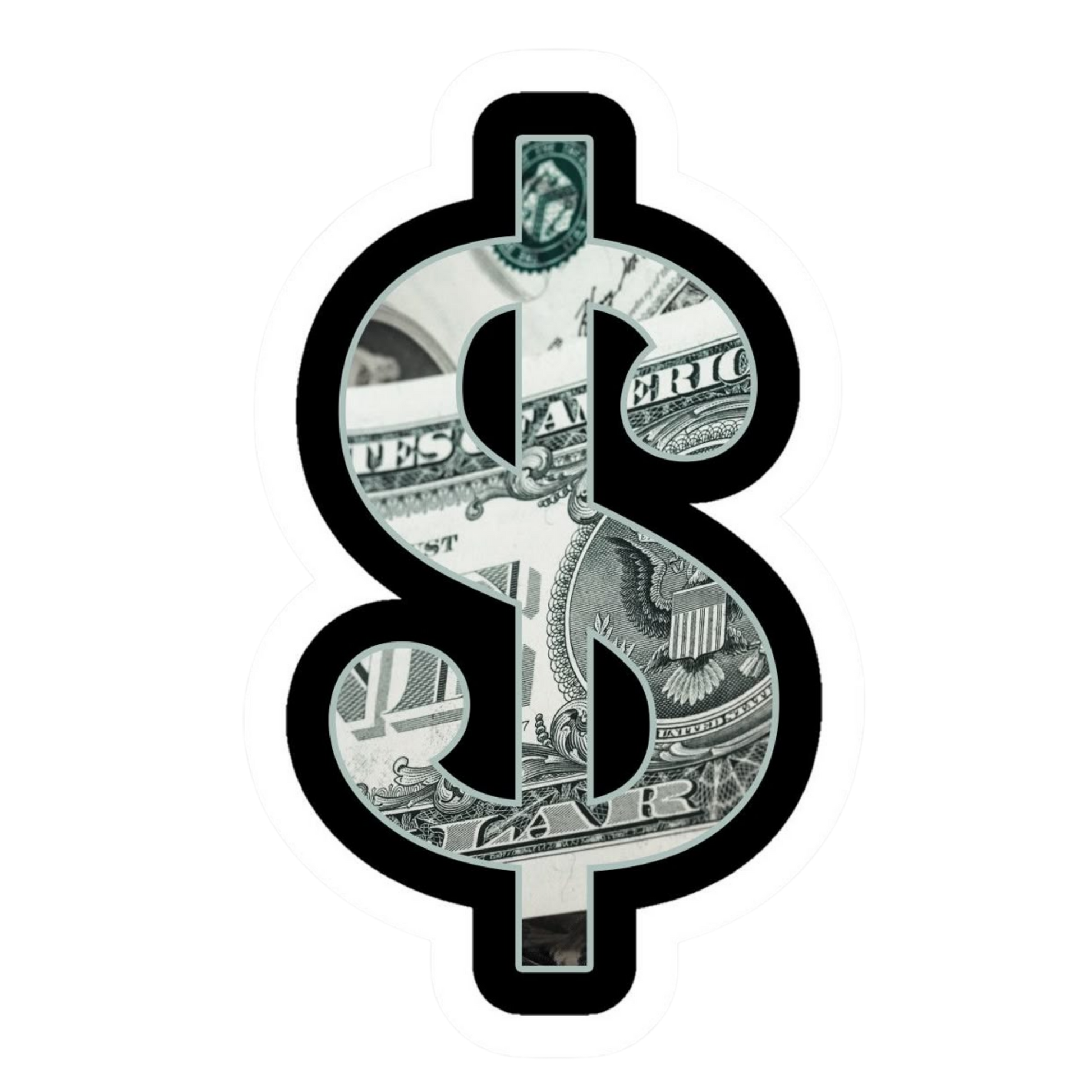 Dollar Sign Texture Vinyl Sticker | Moto Sticker BD
