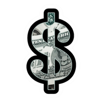 Dollar Sign Texture Vinyl Sticker | Moto Sticker BD