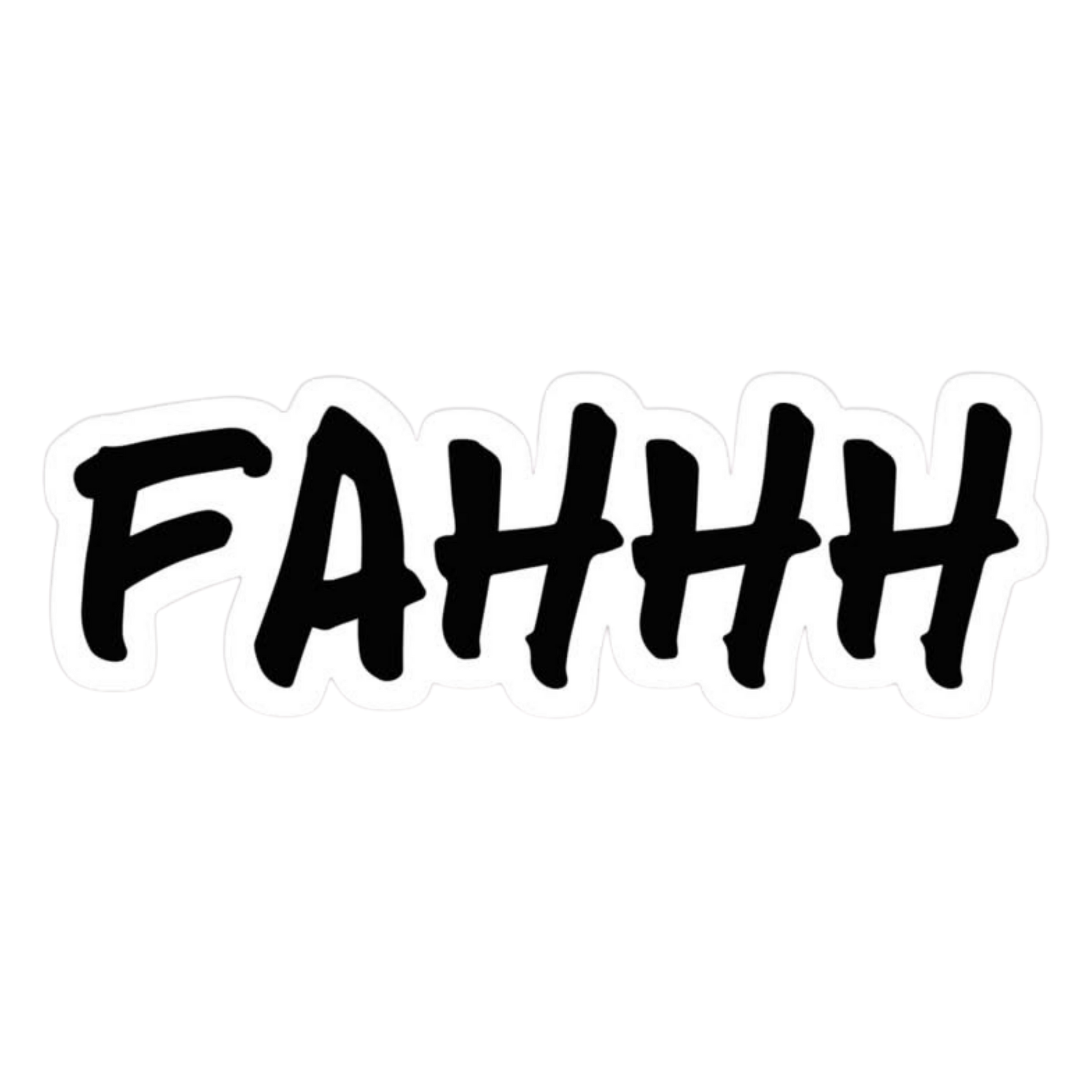FAHHH Graffiti Text Vinyl Sticker | Moto Sticker BD
