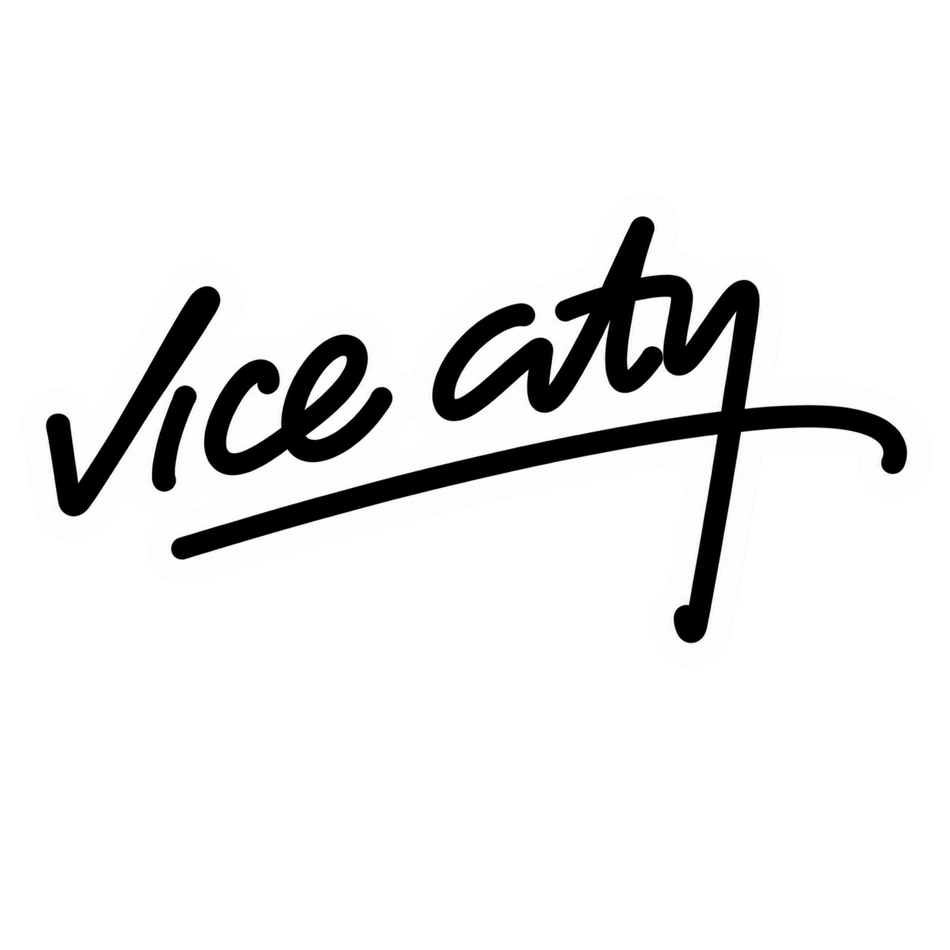 GTA Vice City Black Text Vinyl Sticker | Moto Sticker BD