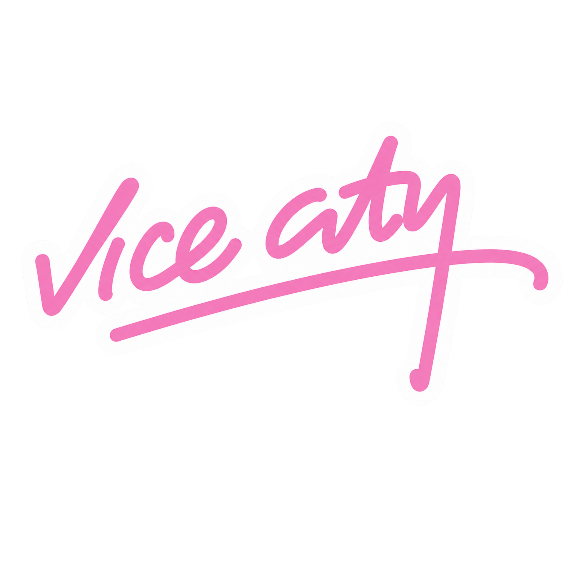 GTA Vice City Pink Text Vinyl Sticker | Moto Sticker BD