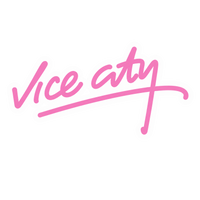 GTA Vice City Pink Text Vinyl Sticker | Moto Sticker BD