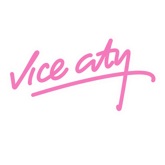 GTA Vice City Pink Text Vinyl Sticker | Moto Sticker BD
