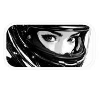 Girl Eyes Helmet Visor Lady Biker Vinyl Sticker | Moto Sticker BD